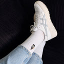 The Illusionist Clubhouse Socks - Ladies - Lifestyle Shot with White Shoes